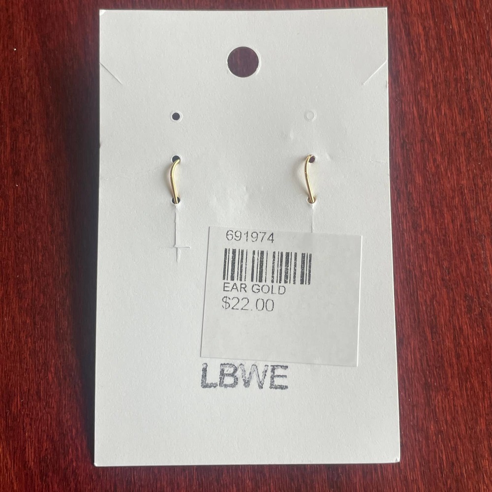 Rocky Mountain Leaf Company Birch Leaf Earrings ~ 24K-Gold Dangle Drop NWT/NEW - Picture 3 of 3